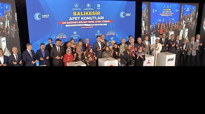 Balıkesir, Sındırgı disaster housing groundbreaking ceremony, 18 September 2025