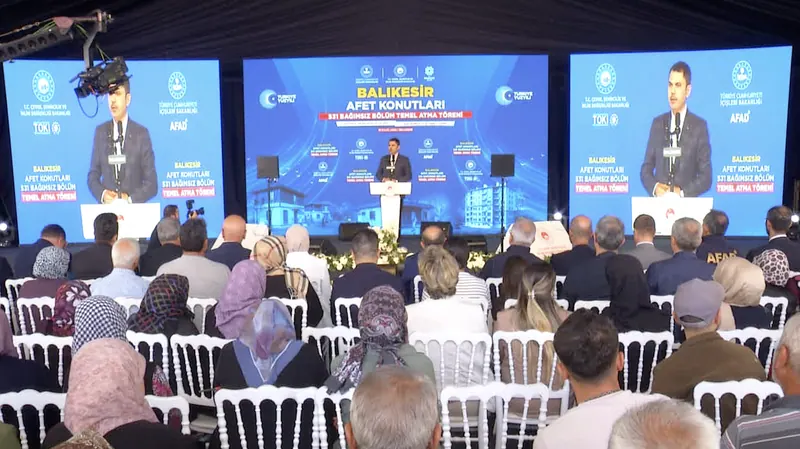 Balıkesir, Sındırgı disaster housing groundbreaking ceremony, 18 September 2025