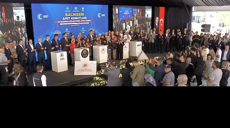 Balıkesir, Sındırgı disaster housing groundbreaking ceremony, 18 September 2025